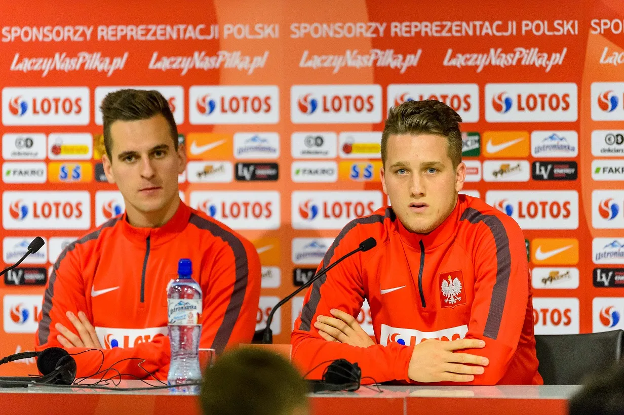 Arkadiusz Milik i Piotr Zieliński 