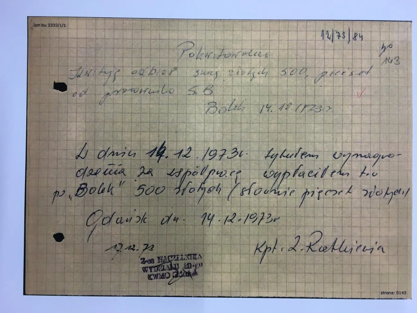 Dokumenty z teczki agenta TW "Bolek", jakie upubliczni