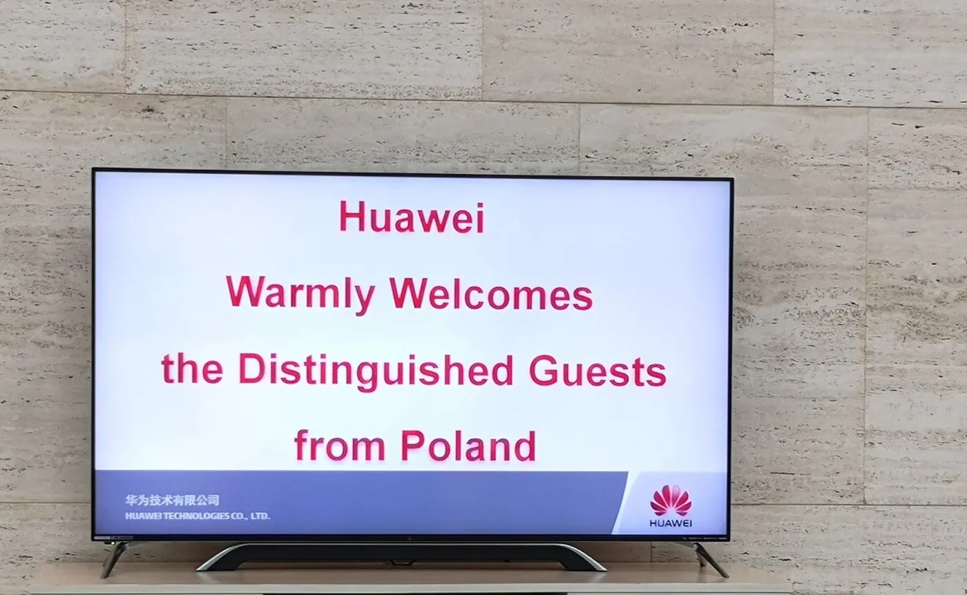 Taki napis przywitał nas w kwaterze głównej Huweia w Shenzen 
