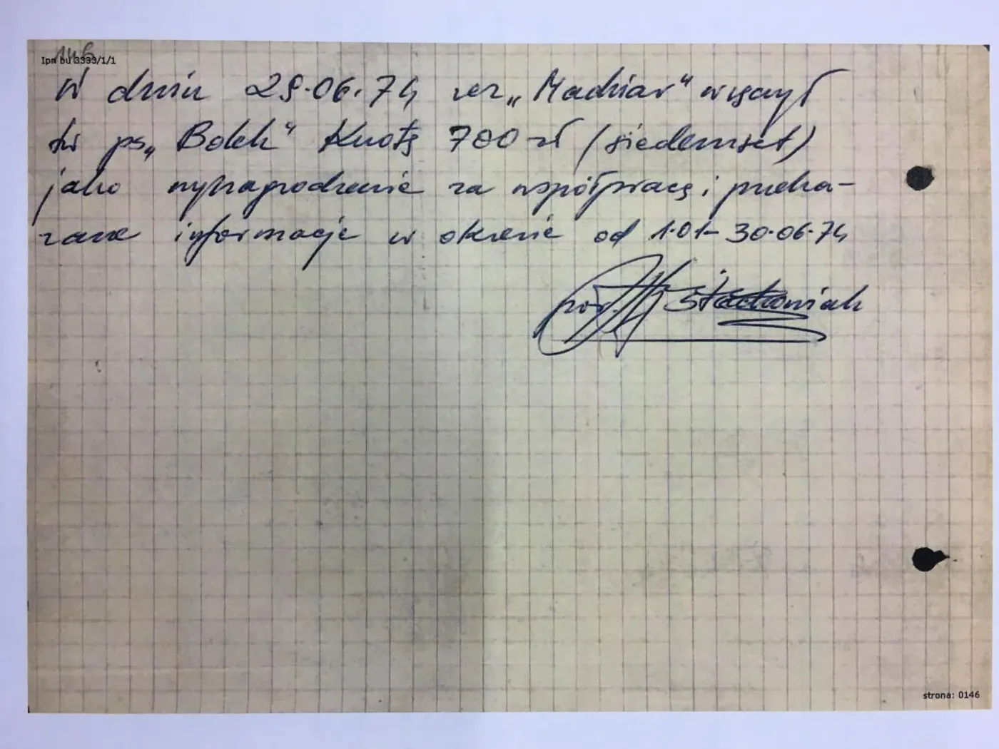 Dokumenty z teczki agenta TW "Bolek", jakie upubliczni