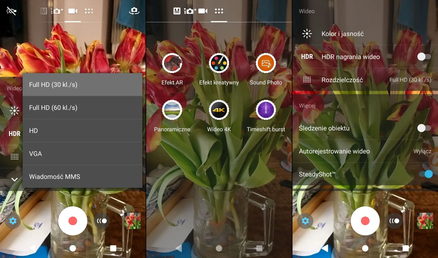 Sony Xperia XA2 - aplikacja aparatu 