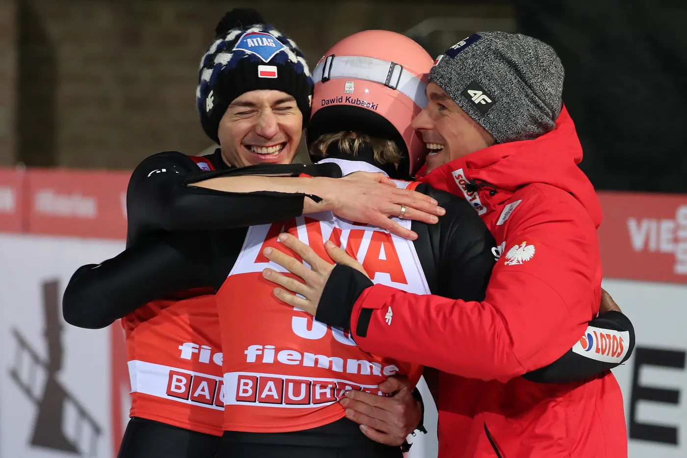 Kamil Stoch, Dawid Kubacki i Piotr Żyła