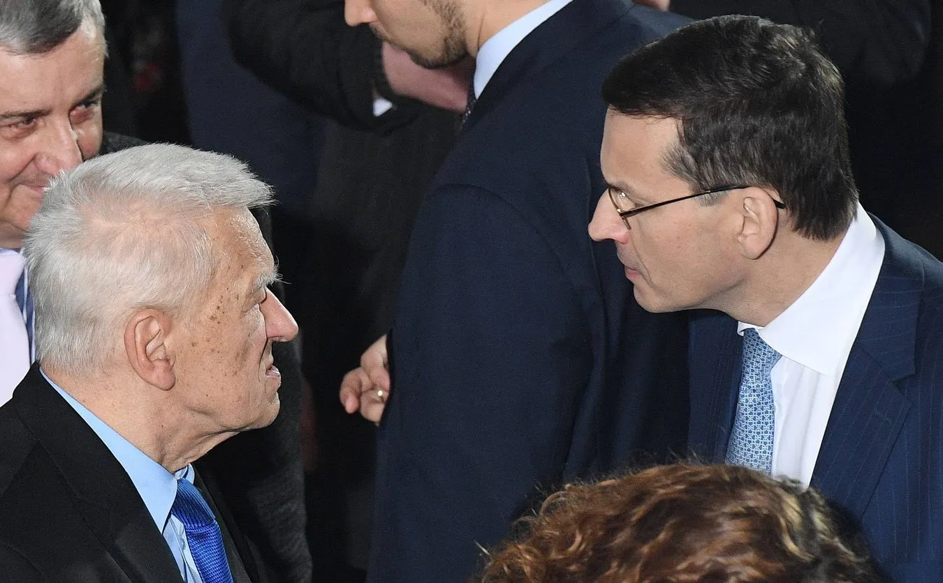 Marszałek senior Kornel Morawiecki i premier Mateusz Morawiecki 
