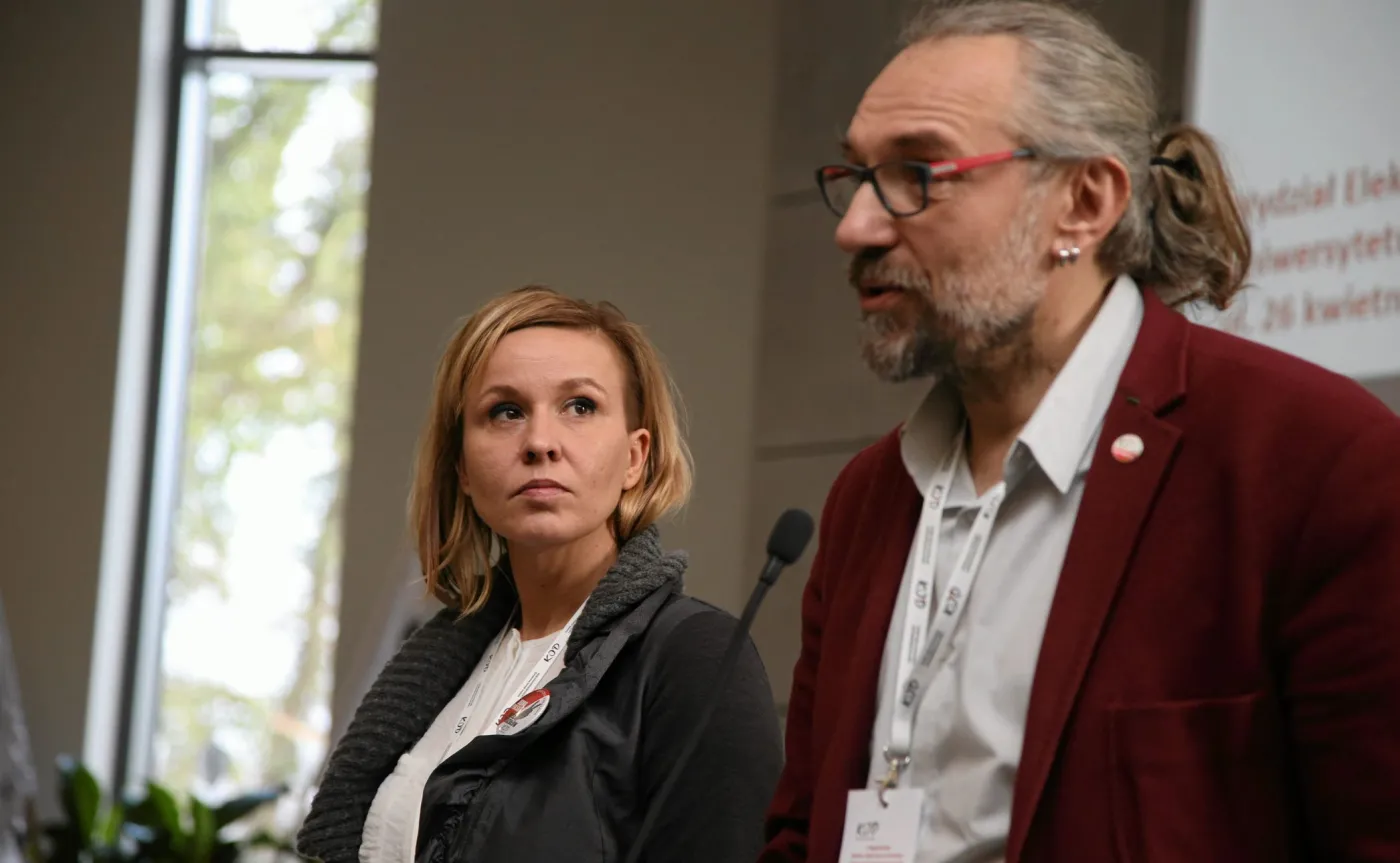 Magdalena Filiks i Mateusz Kijowski z KOD