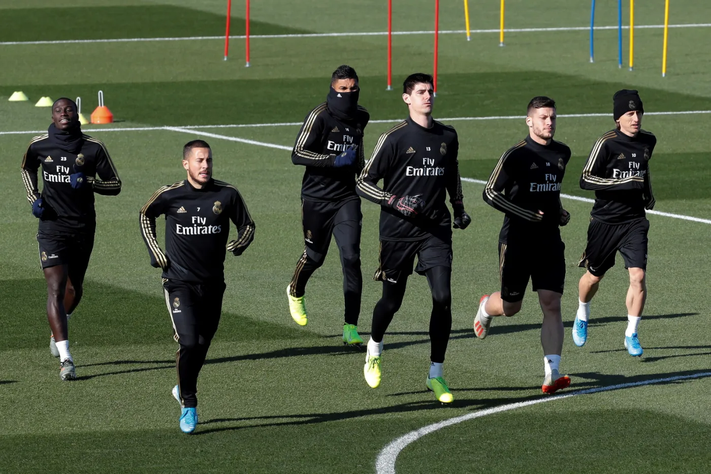 Eder Militao, Eden Hazard, Casemiero, Thibaut Courtois, Luka Kovic i Luka Modric