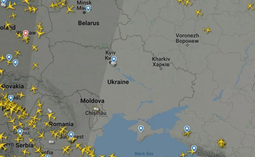 Przestrzeń powietrzna nad Ukrainą