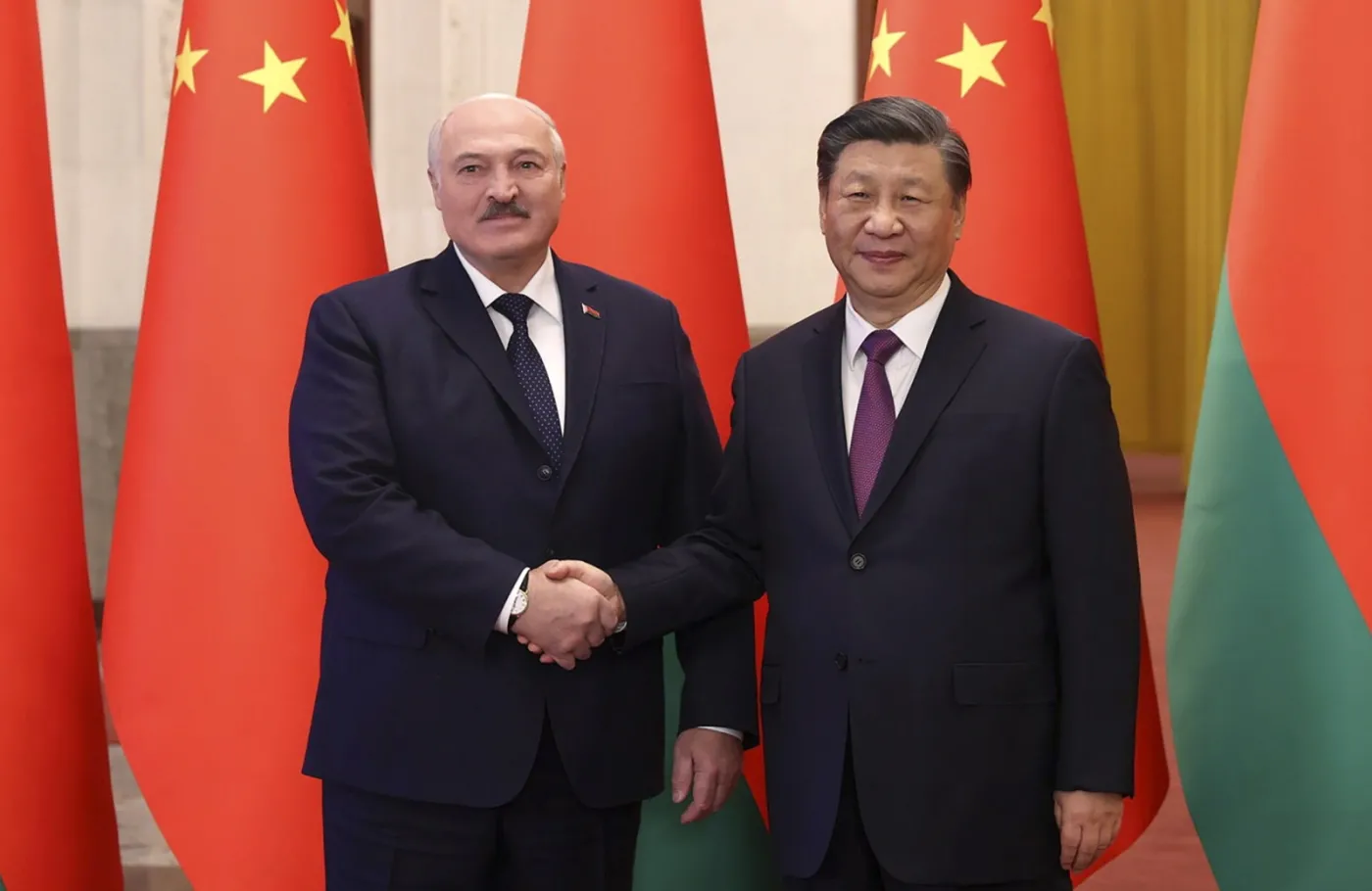 Alaksandr Łukaszenka i Xi Jinping