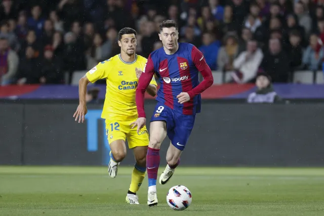 Robert Lewandowski w meczu z Las Palmas miał wielkiego pecha [WIDEO]