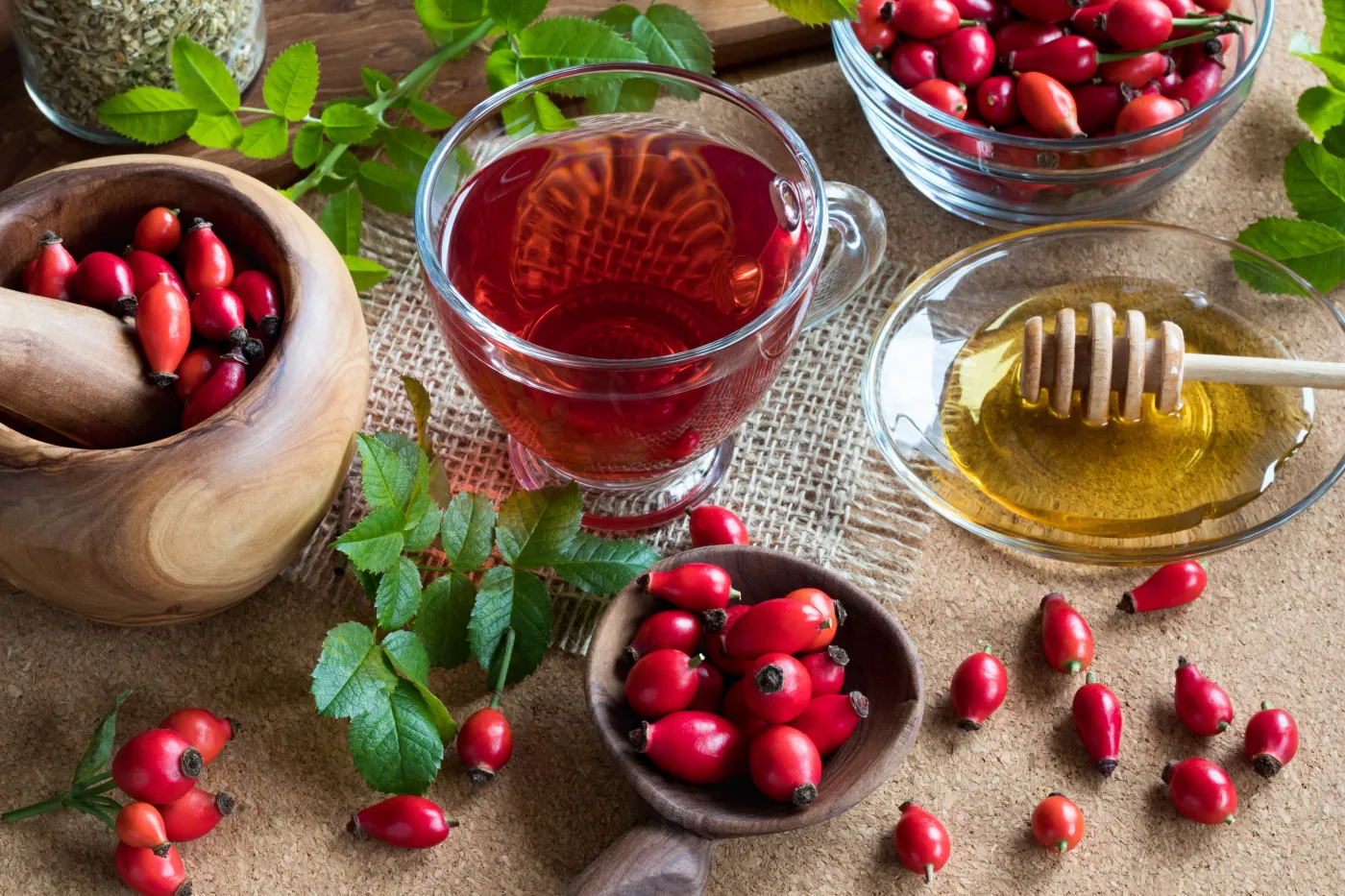 dzika róża, herbata