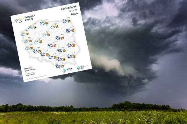 Nowe ostrzeżenie IMGW. Nawalne opady deszczu i burze. Ryzyko rozwoju trąby powietrznej