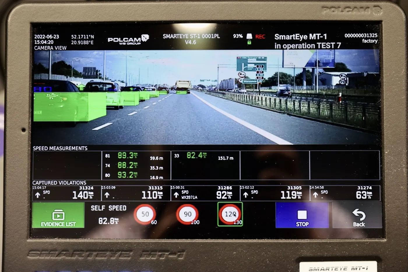 Fotoradar śledzący SMARTEYE PolCam