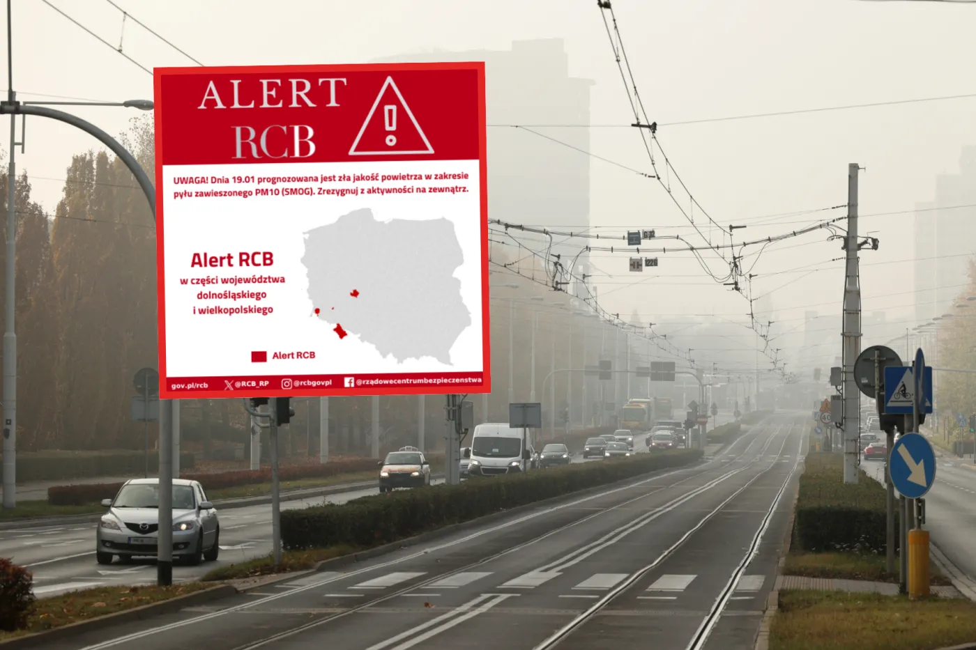 Alert RCB. Trujący smog w dwóch województwach