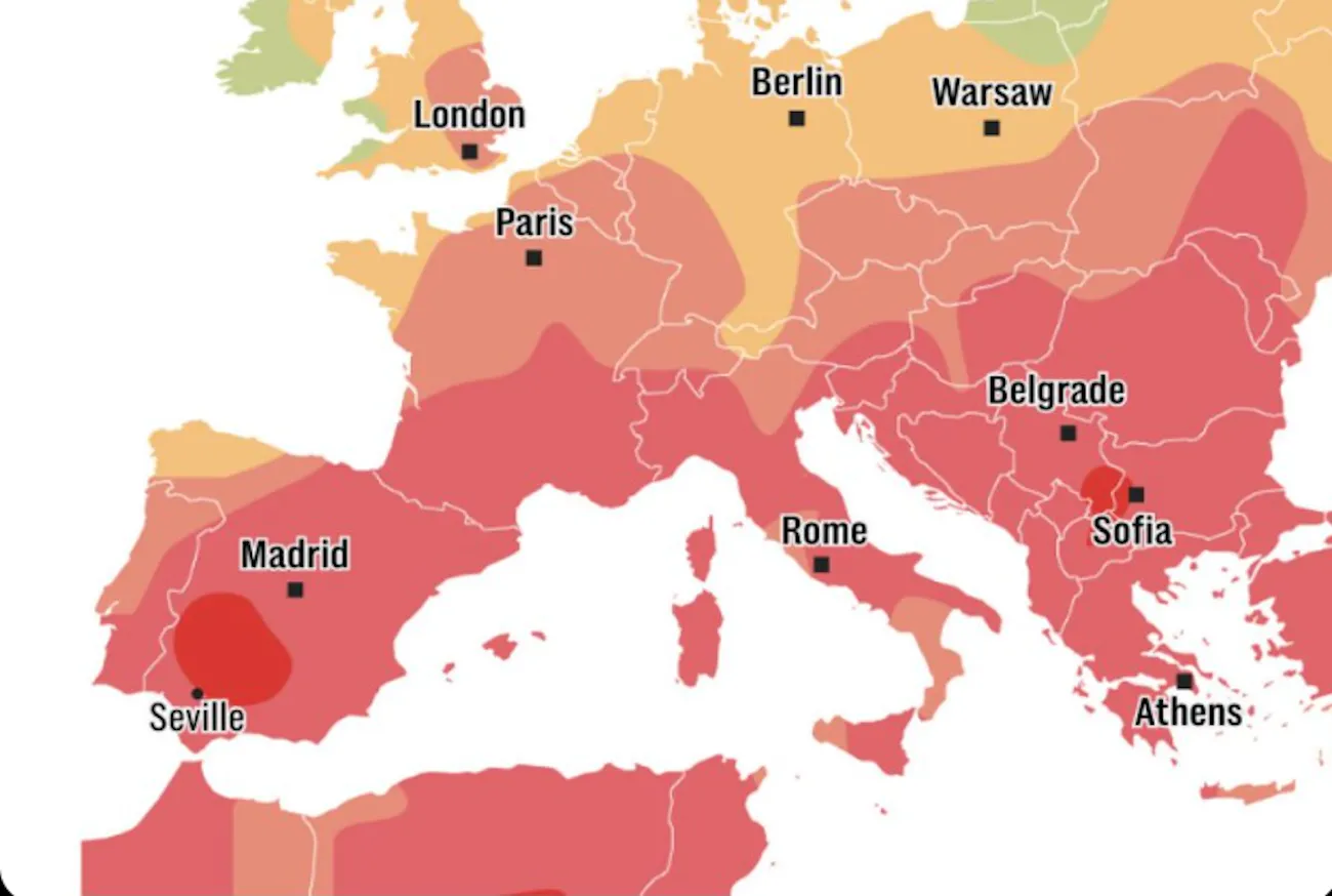 Ekstremalny upał uderza w Europę. W weekend nawet 47 stopni Celsjusza