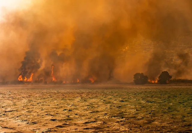 Pożar pustoszy popularną grecką wyspę. Winna sprzątaczka