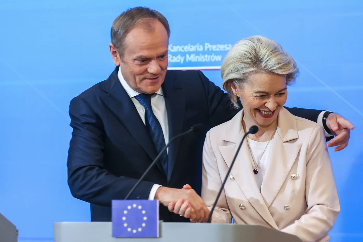Donald Tusk i Ursula von der Leyen