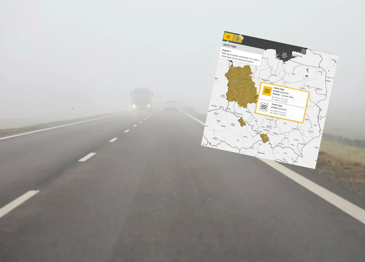 IMGW wydał ostrzeżenia. Jest mgliście i mroźno