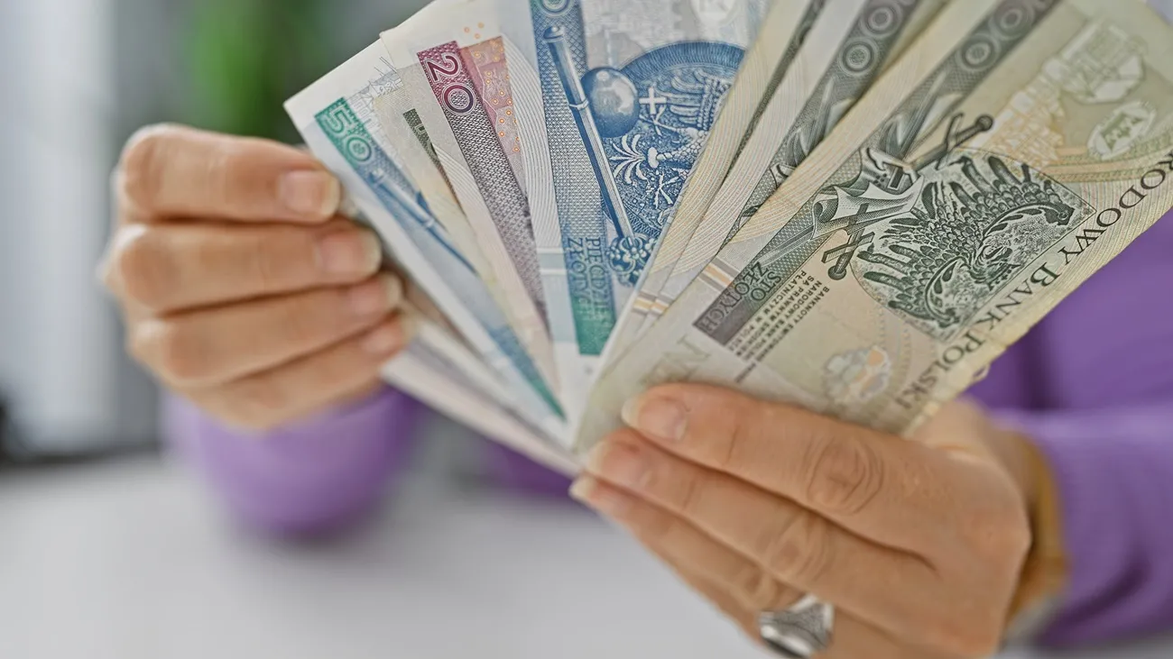 pieniądze, banknoty, emerytura, dłonie
