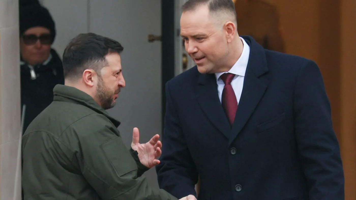 Wołodymyr Zełenski i Karol Nawrocki