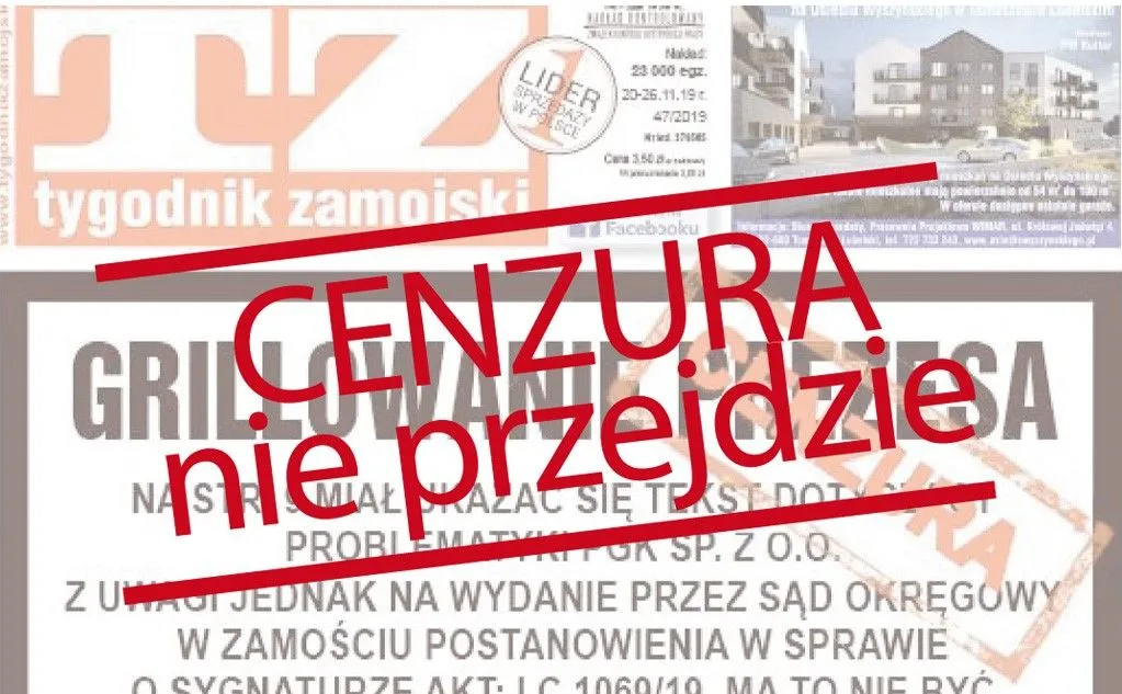 "CENZURA NIE PRZEJDZIE!". Akcja solidarnościowa wydawców mediów lokalnych