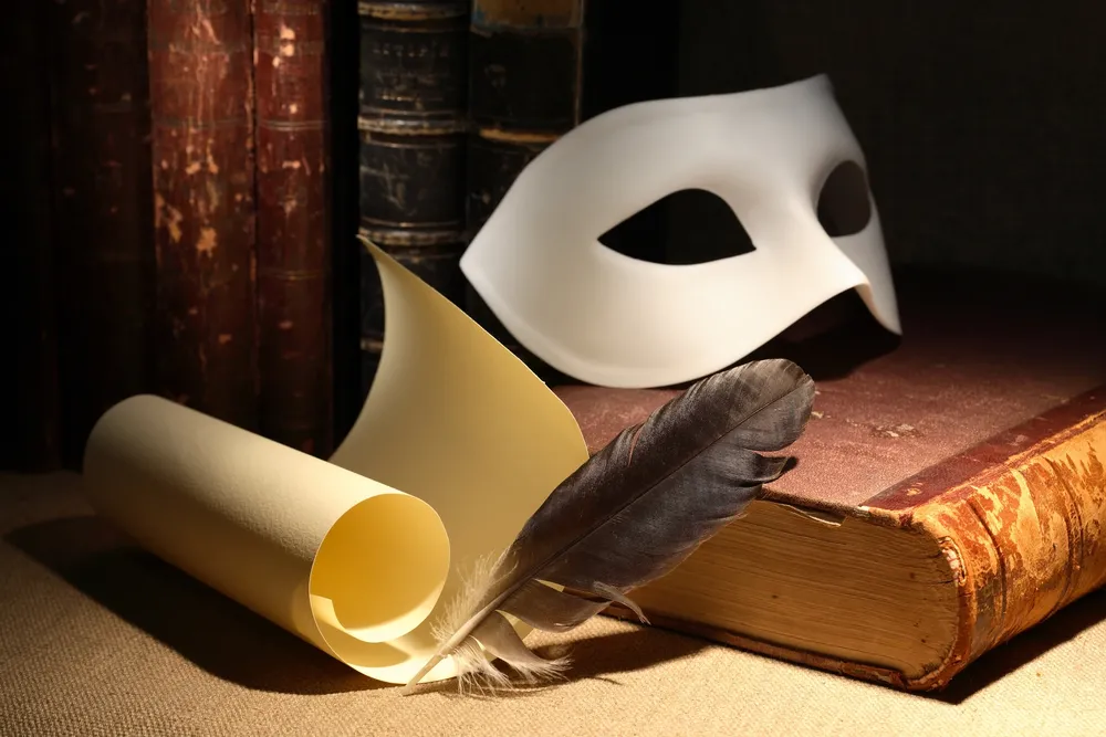 literatura, teatr, książka, dramat, maska