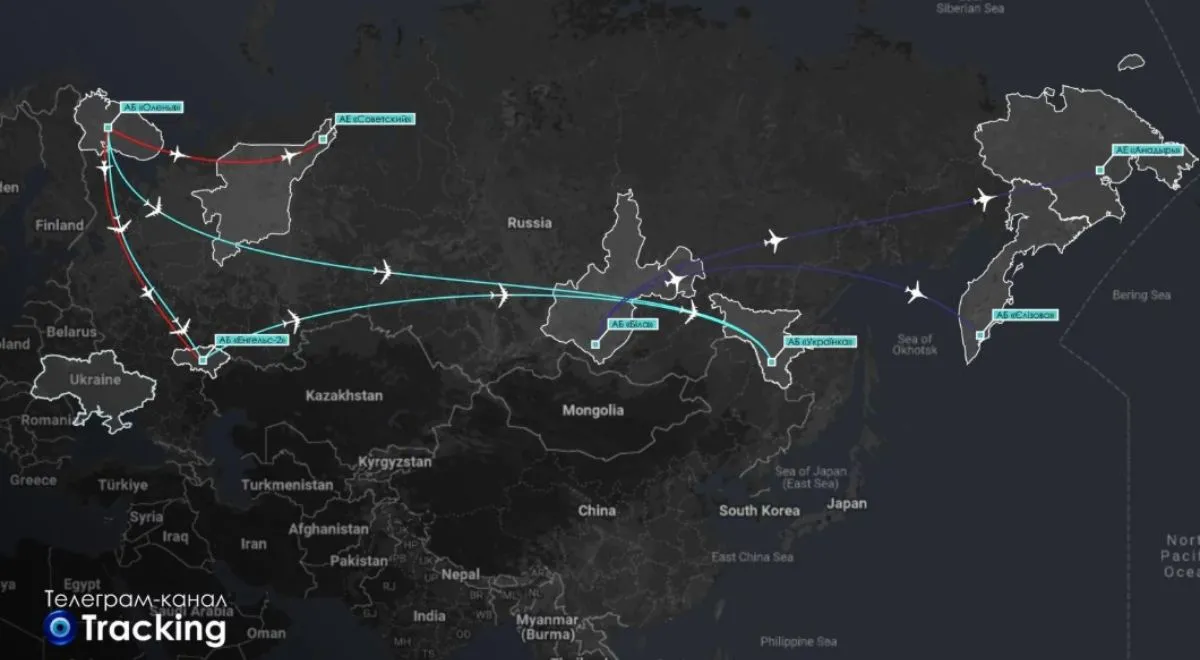 Transfer bombowców z bazy Ołenia na inne lotniska po operacji "Pajęczyna"