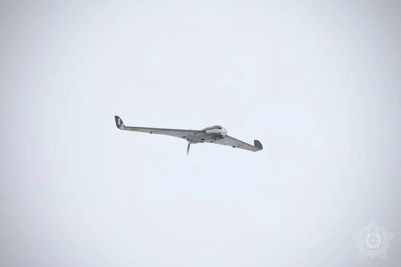 Dron-cel na białoruskim poligonie.