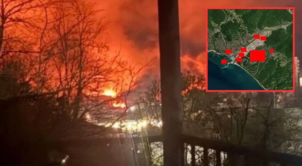 Tuapse atak dornów wojna w Ukrainie Rosja