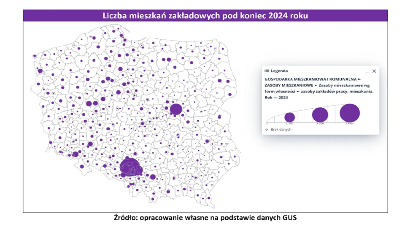 Gdzie są mieszkania zakładowe w Polsce