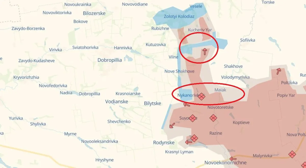 Sytuacja pod Pokrowskiem 21 sierpnia