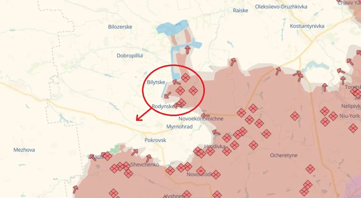 Rosjanie zaciskają pierścień okrążenia pod Pokrowskiem