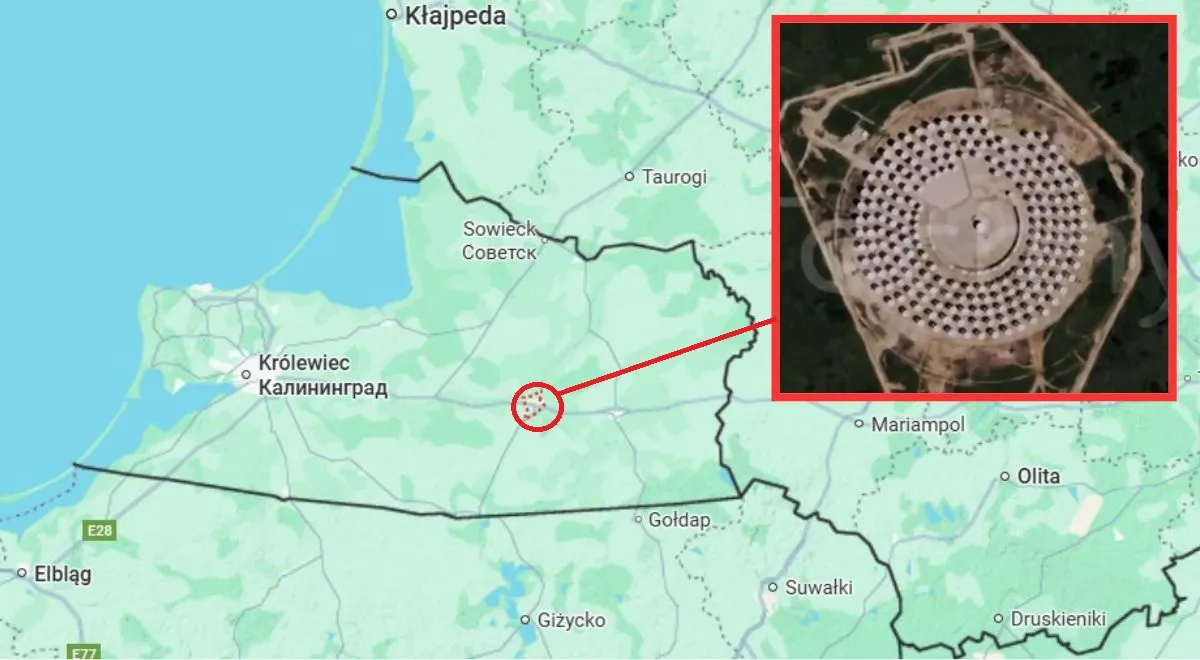 Tajemnicza instalacja wojskowa Rosji pod granicą Polski! Ma 1,6 km średnicy