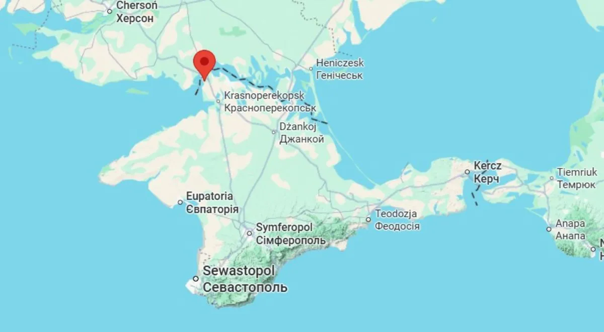 Ostrzelana baza FSB znajduje się pod Armiańskiem ponad 80 km od linii frontu