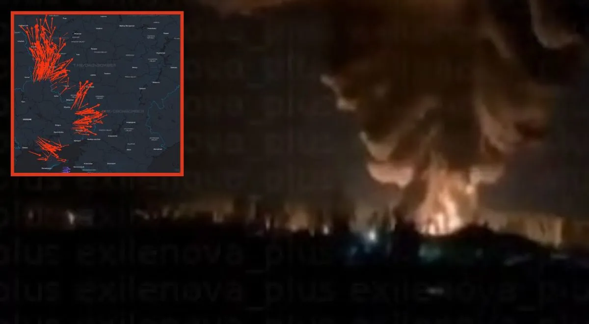 Największy nalot dronów od miesięcy! Pożar w bałtyckim porcie Rosji