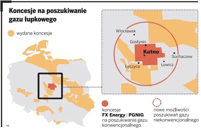 Koncesje na poszukiwanie gazu łupkowego