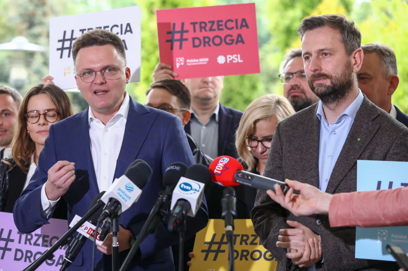 Hołownia i Kosiniak-Kamysz: Tak dla rządu z opozycją po wyborach, nie - dla współpracy przed wyborami