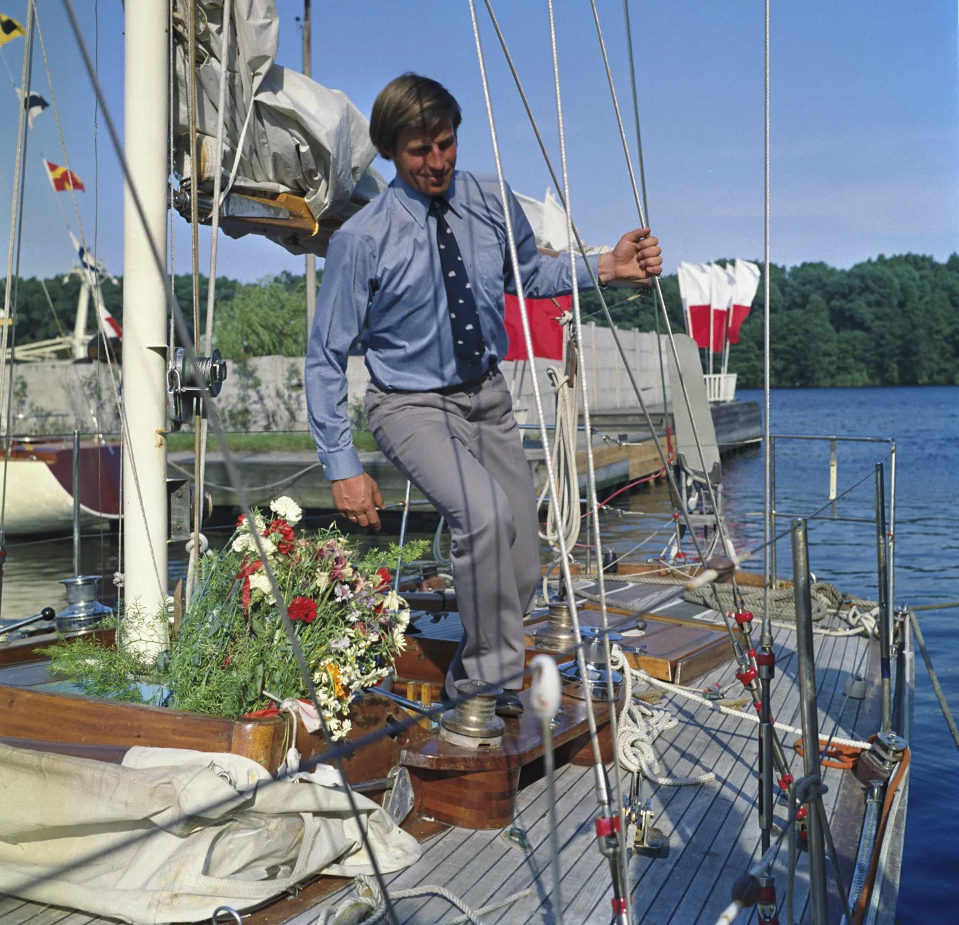 Powitanie w Szczecinie kapitana Krzysztofa Baranowskiego