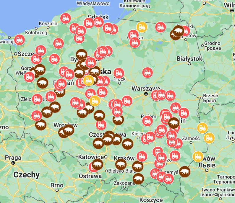 rolnicy mapa