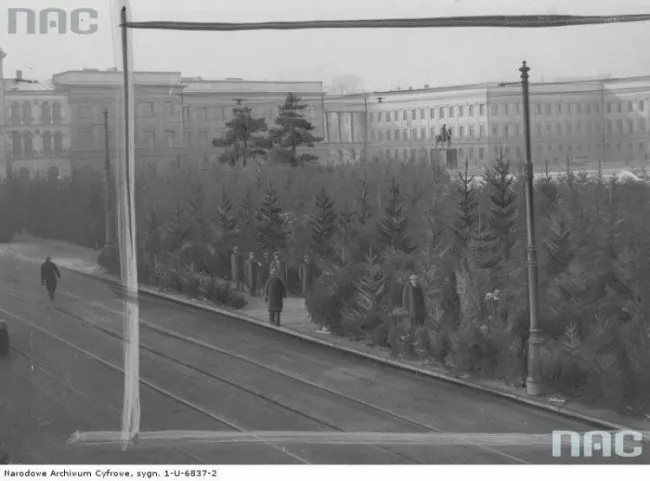 Przedwojenna Warszawa w Święta Bożego Narodzenia. Światełka, neony i tłum na targowiskach [GALERIA]
