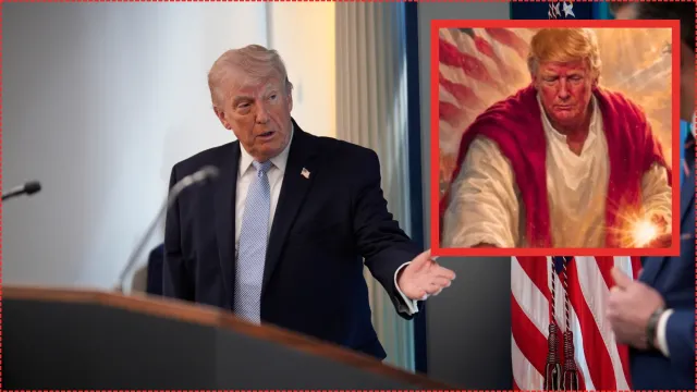 Trump jako Jezus. Skandaliczny wpis zniknął. Tłumaczenia jednak zaskakują