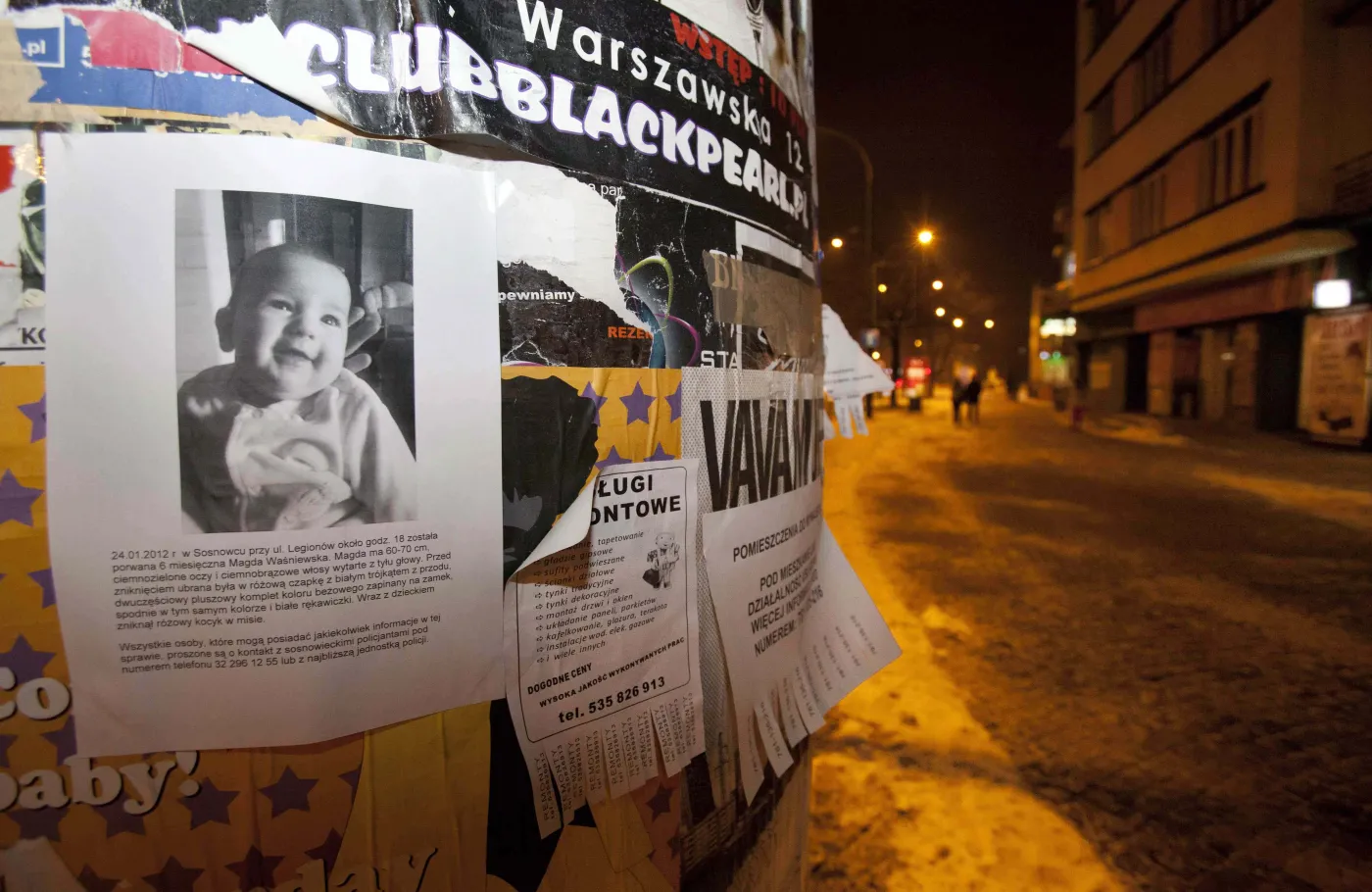 Plakaty z małą Magdą z Sosnowca