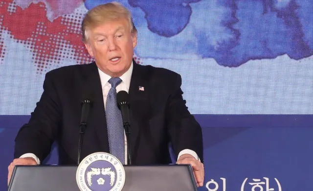 Trump w parlamencie Korei Płd.: Teraz jest czas siły