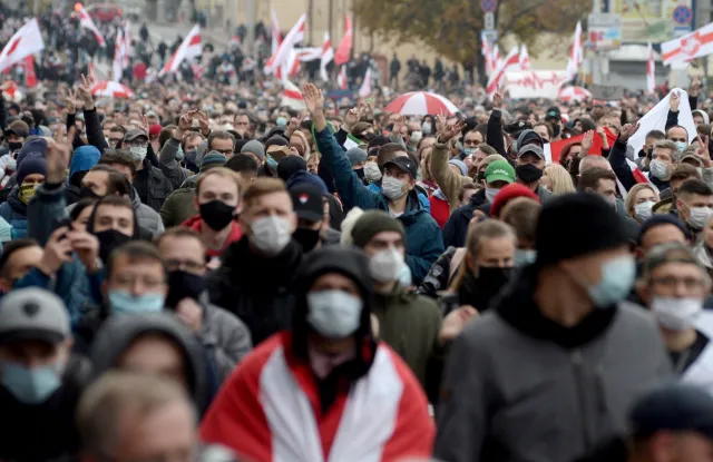 Protesty na Białorusi: Zatrzymano kilkadziesiąt osób