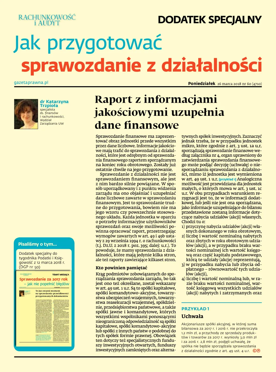 JAK PRZYGOTOWAĆ SPRAWOZDANIE Z DZIAŁALNOŚCI