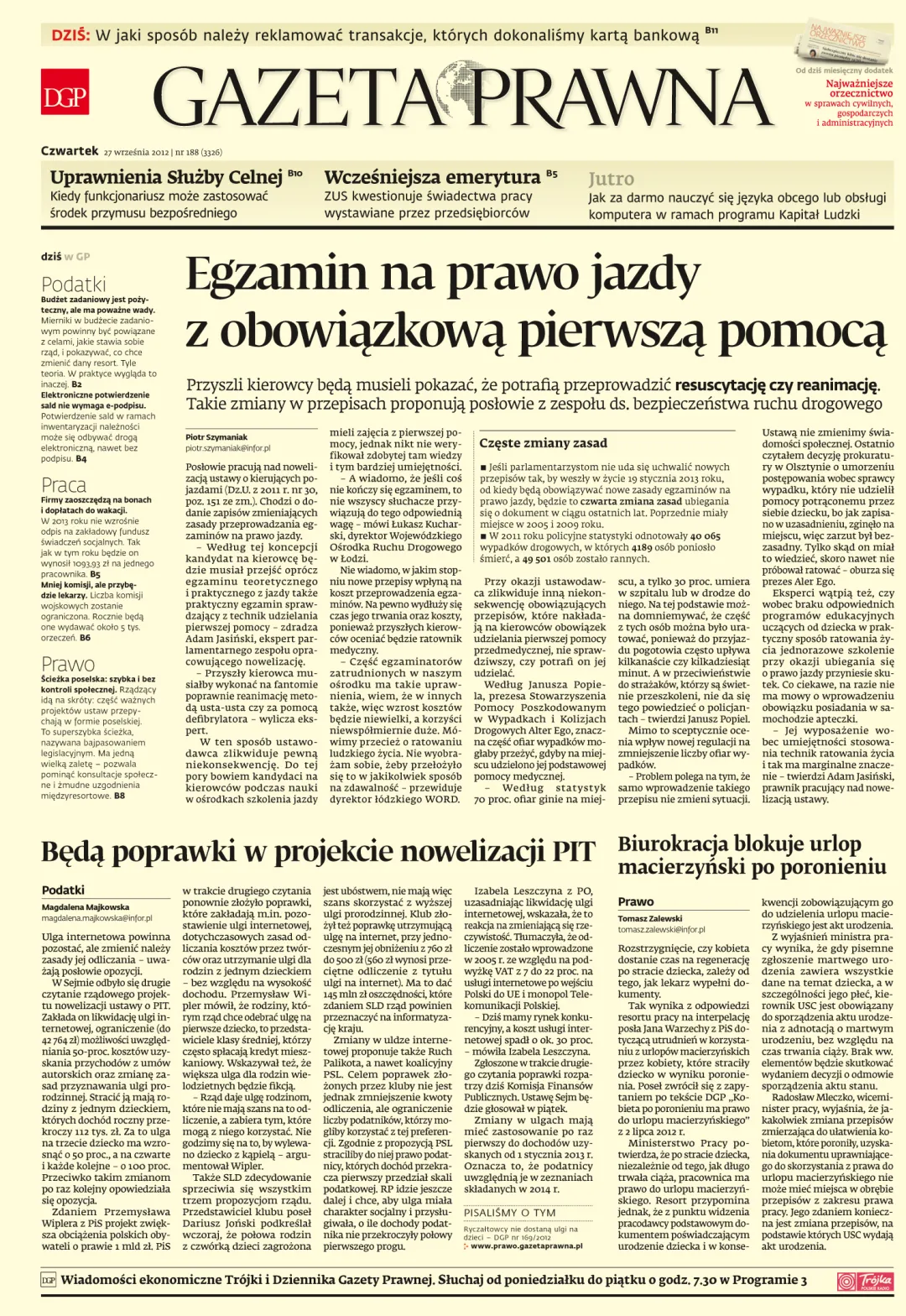 PIERWSZA STRONA
