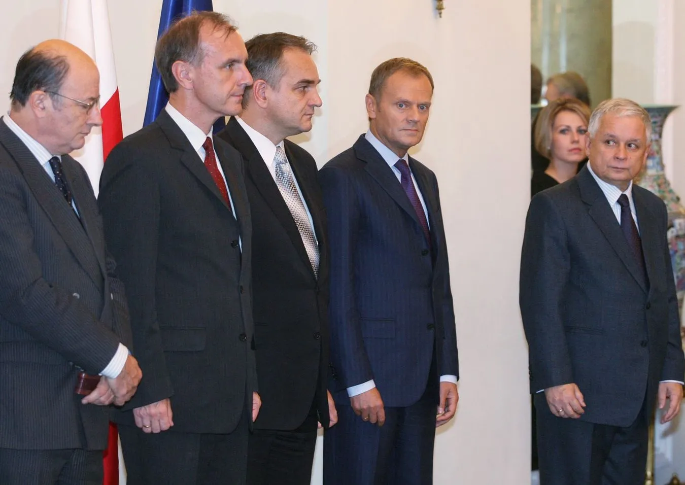 Ministrowie rządu, premier i prezydent Lech Kaczyński