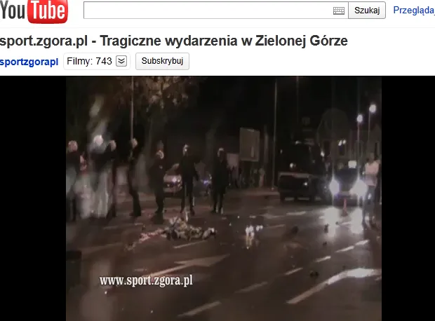 Zamieszki w Zielonej Górze po śmierci kibica. Zobacz wideo