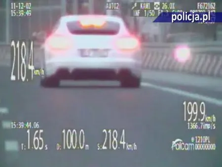 Kto tak szalał porsche? Niewiargodna prędkość pod nosem policji!