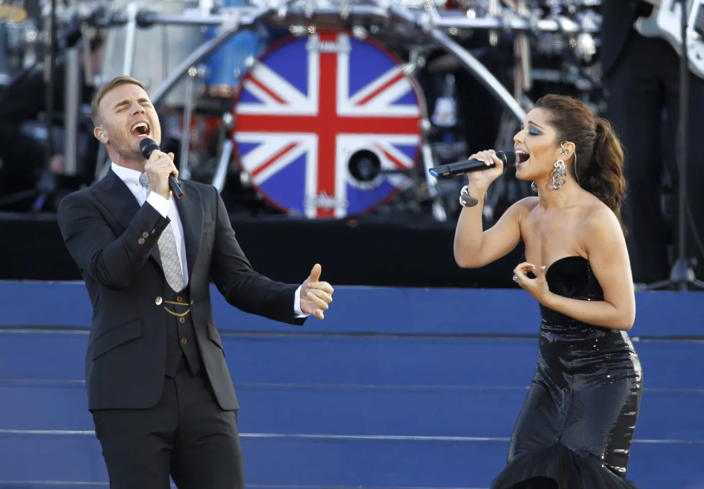 Gary Barlow i Cheryl podczas jubileuszu Elżbiety II