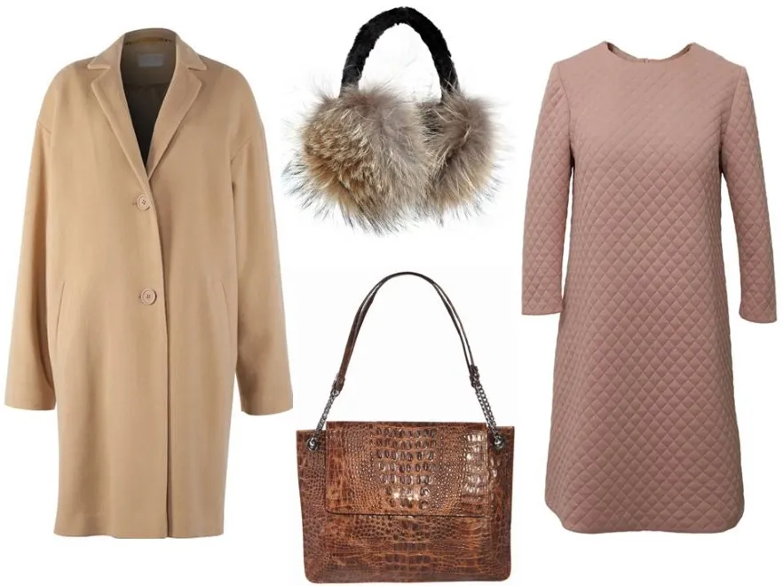 Płaszcz - Bialcon/bialcon.pl, torebka - Boca/boca.pl, nauszniki - Gena/gena.pl, sukienka – MarylaW/marylaw.pl