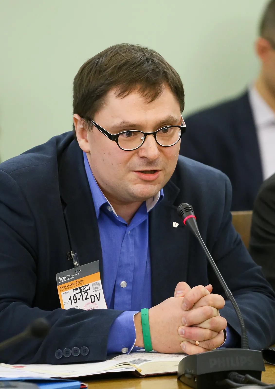 Redaktor Naczelny Telewizji Republika Tomasz Terlikowski, podczas posiedzenia Sejmowej Komisji Kultury i Środków Przekazu